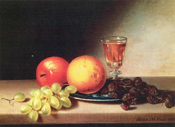 Peale, Sarah Miriam Fruit and Wine Norge oil painting art
